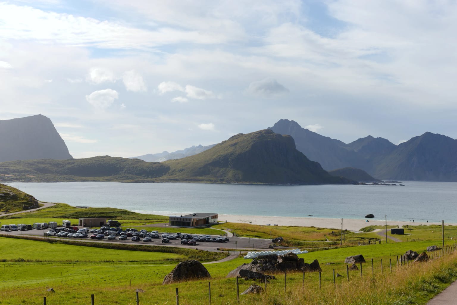 Parking at Haukland beach