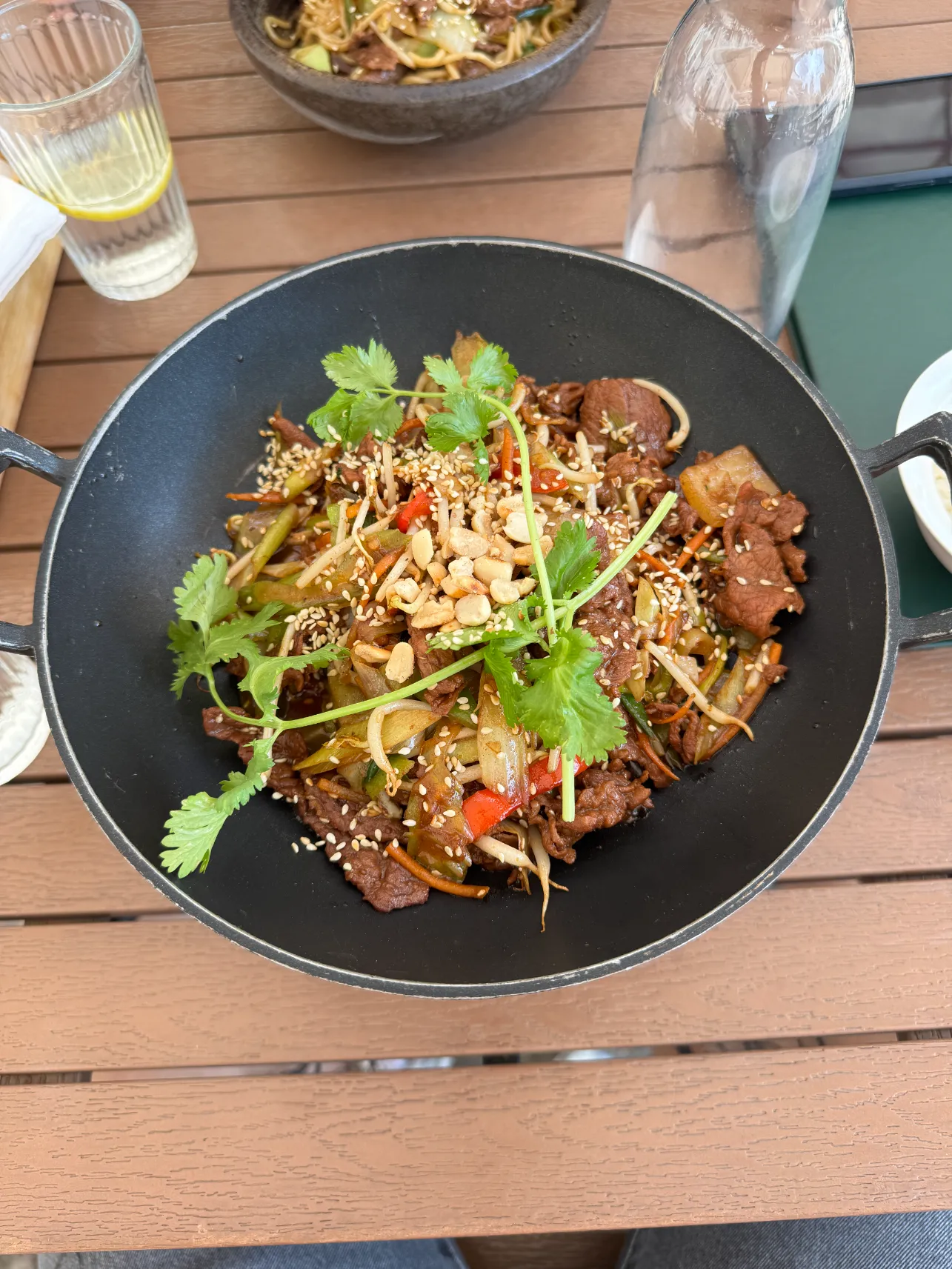 Beef dish with rice from UKIM restaurant